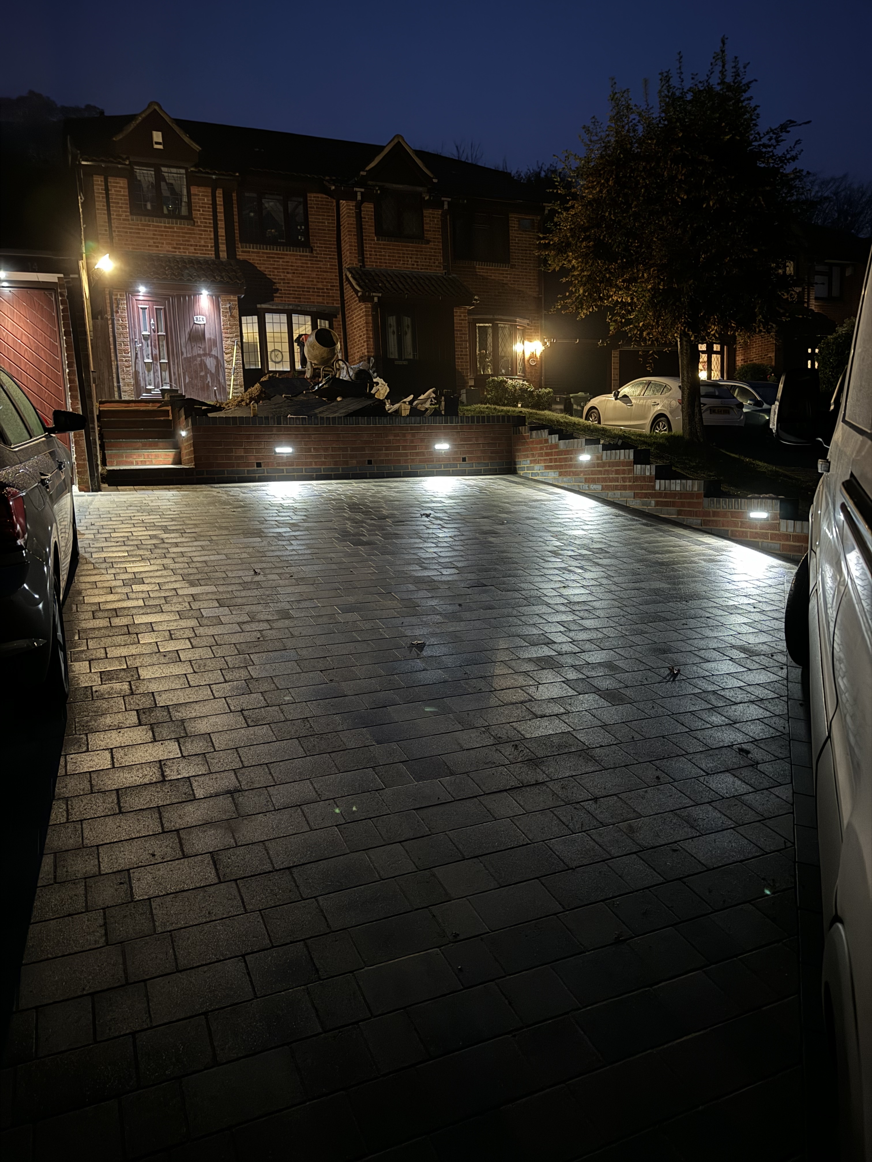 Driveway with LED Lighting