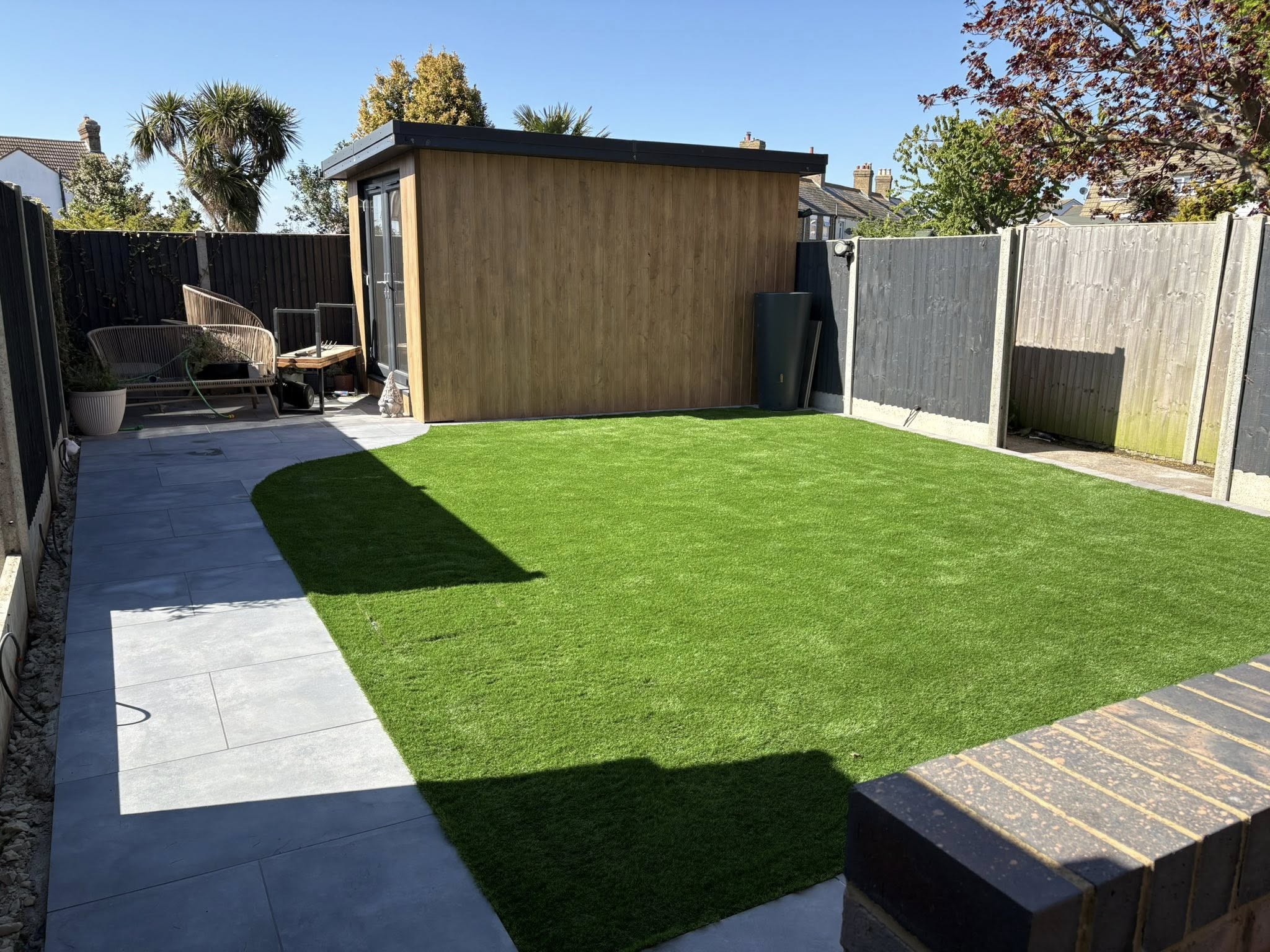Porcelain Path & Artificial Grass Garden in Maidstone